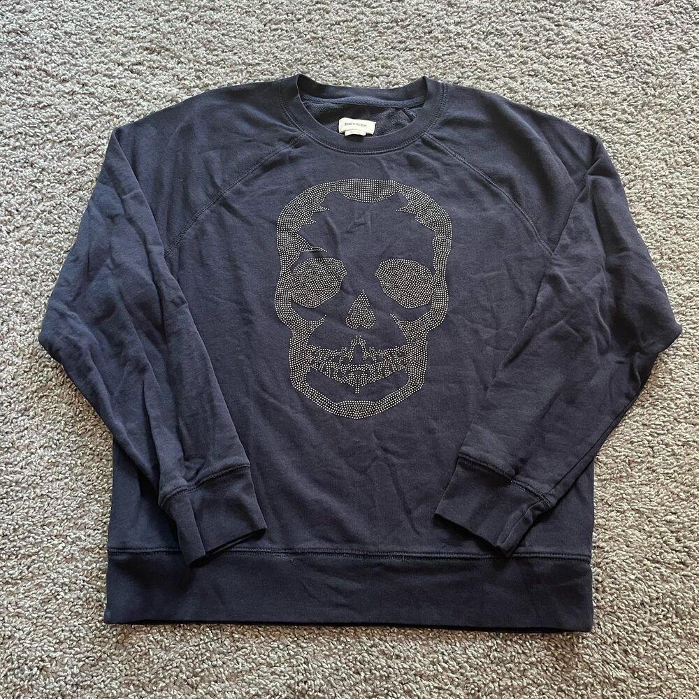 Zadig & Voltaire Skull Studded Sweatshirt Navy Blue Women’s Medium
